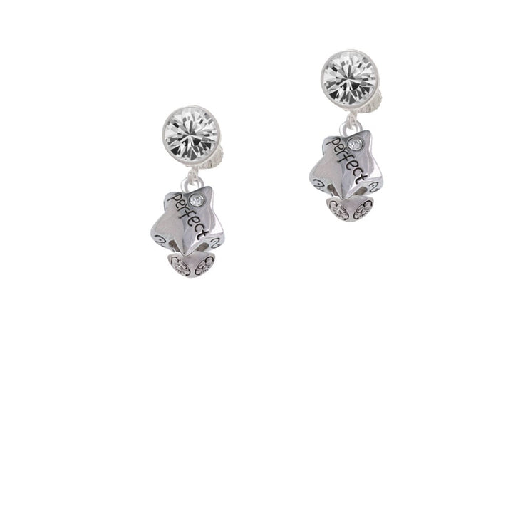 Perfect Star with Crystal Crystal Clip On Earrings Image 1