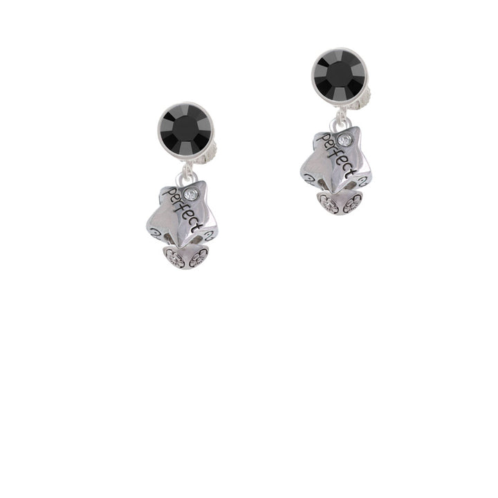 Perfect Star with Crystal Crystal Clip On Earrings Image 3