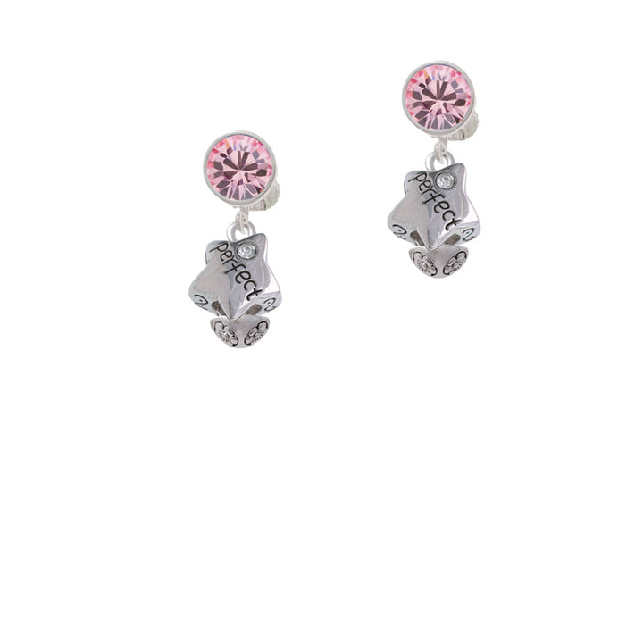 Perfect Star with Crystal Crystal Clip On Earrings Image 4