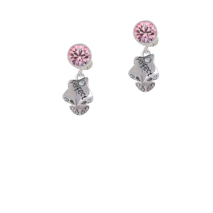 Perfect Star with Crystal Crystal Clip On Earrings Image 1