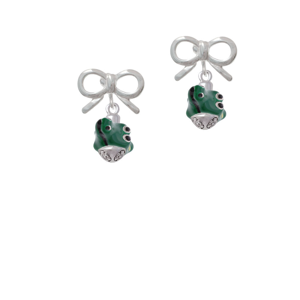 Enamel Alligator Spinner Crystal Clip On Earrings Image 9