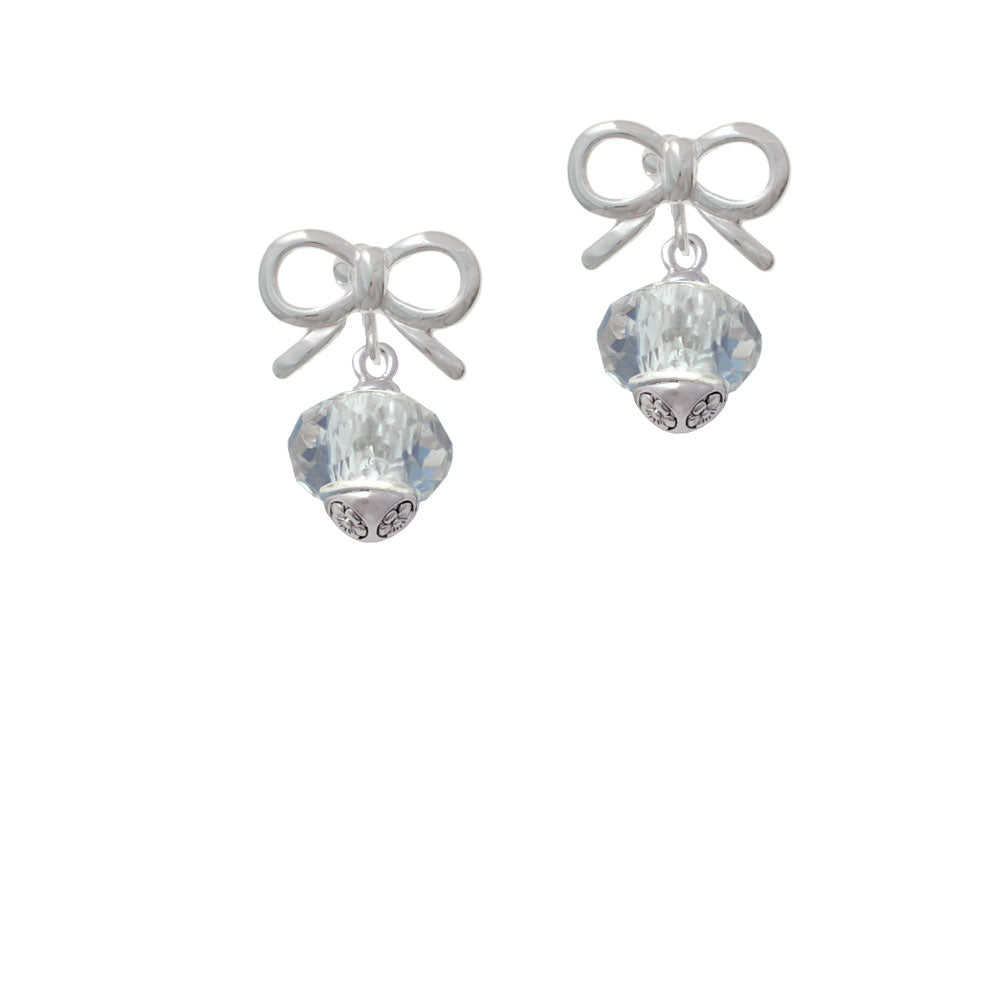 Crystal Faceted Glass Spinner Crystal Clip On Earrings Image 9