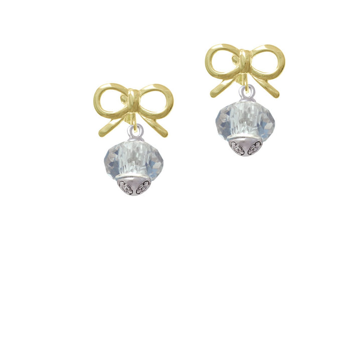 Crystal Faceted Glass Spinner Crystal Clip On Earrings Image 10