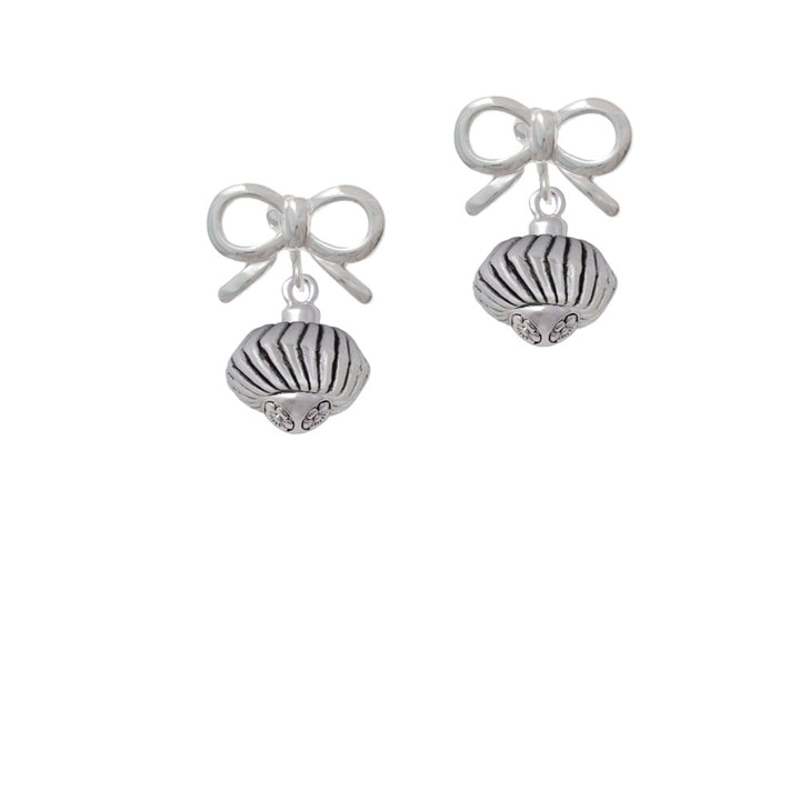 Large Angled Rope Spinner Crystal Clip On Earrings Image 9