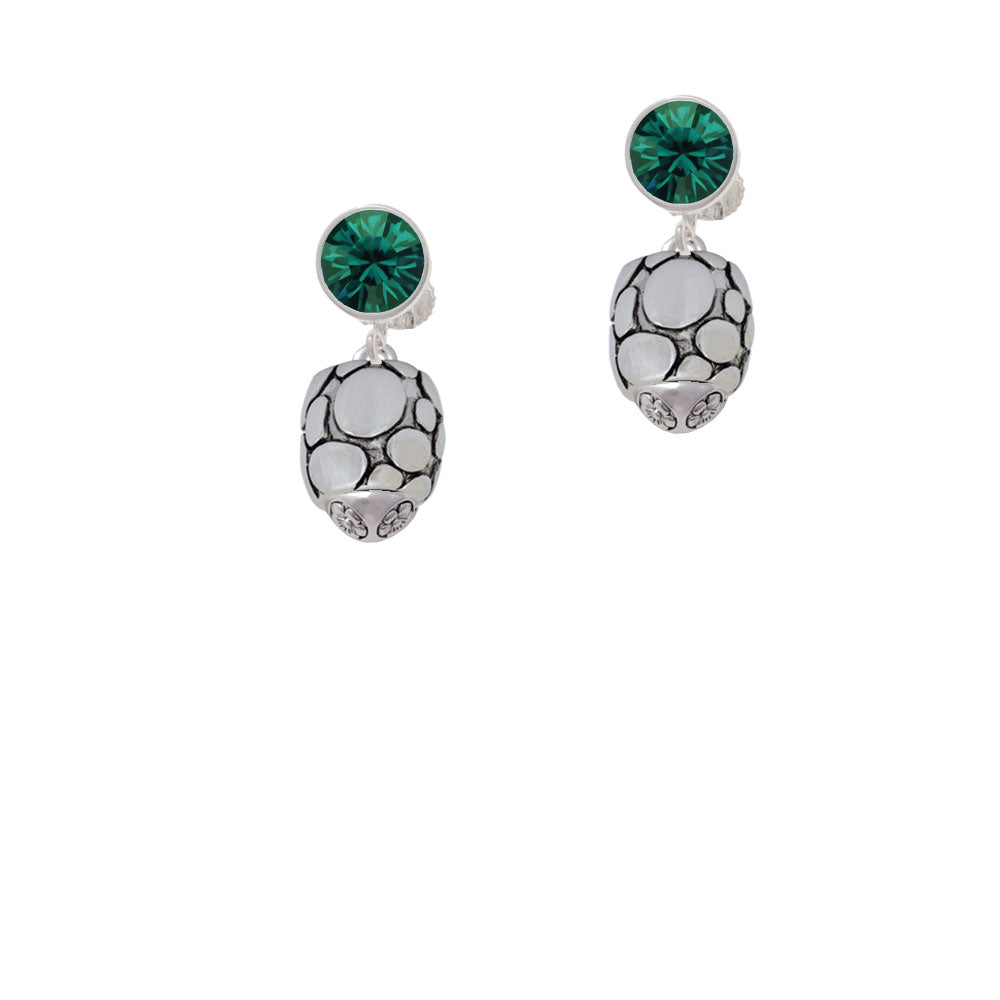 Flat Pebbles Spinner Crystal Clip On Earrings Image 6