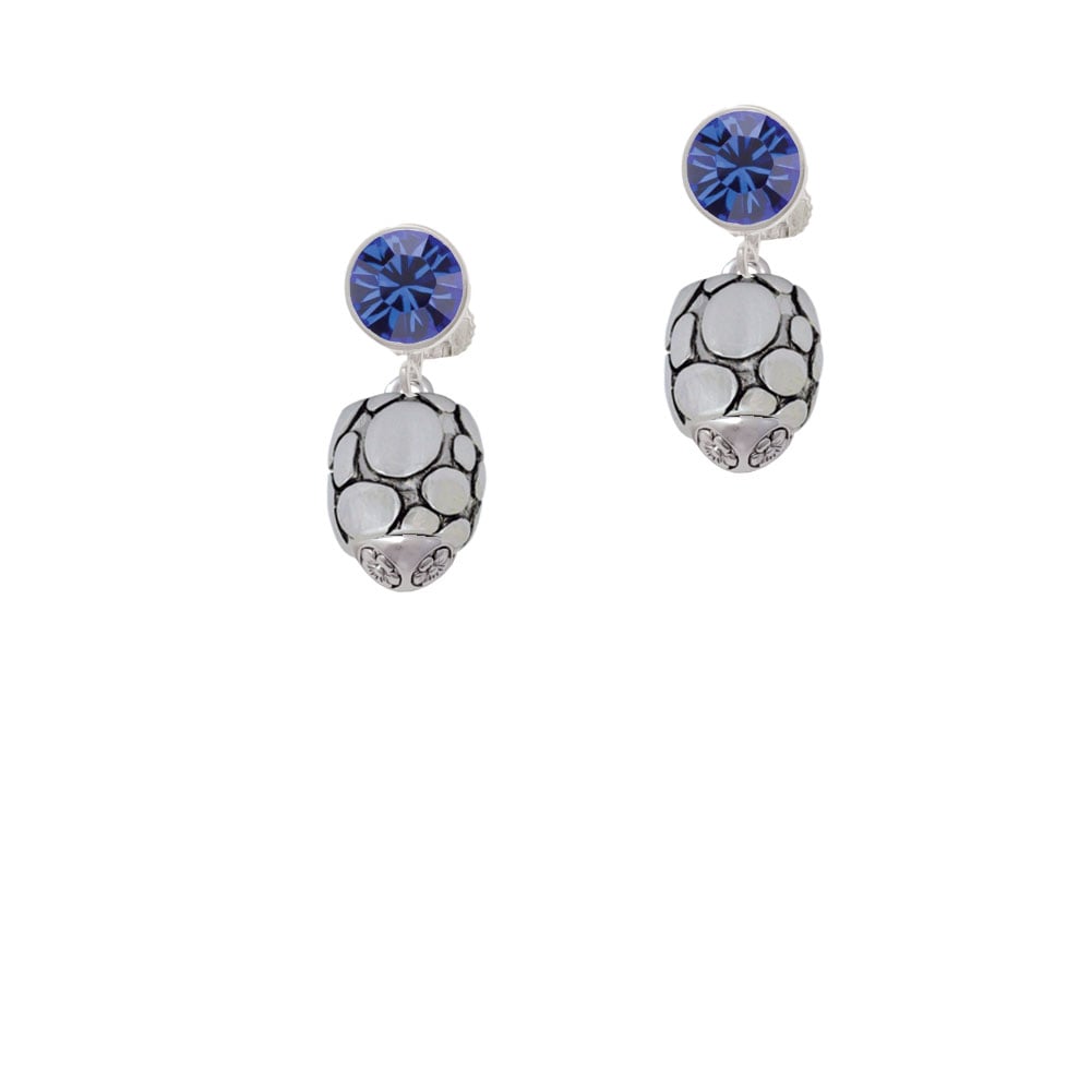 Flat Pebbles Spinner Crystal Clip On Earrings Image 7