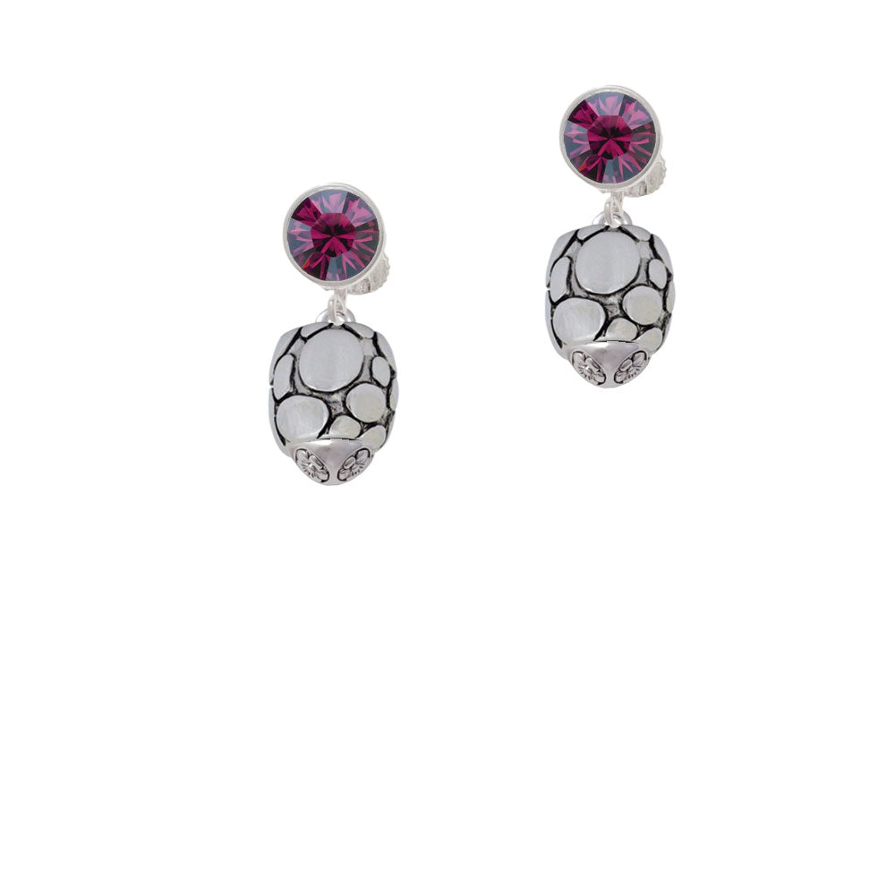 Flat Pebbles Spinner Crystal Clip On Earrings Image 8