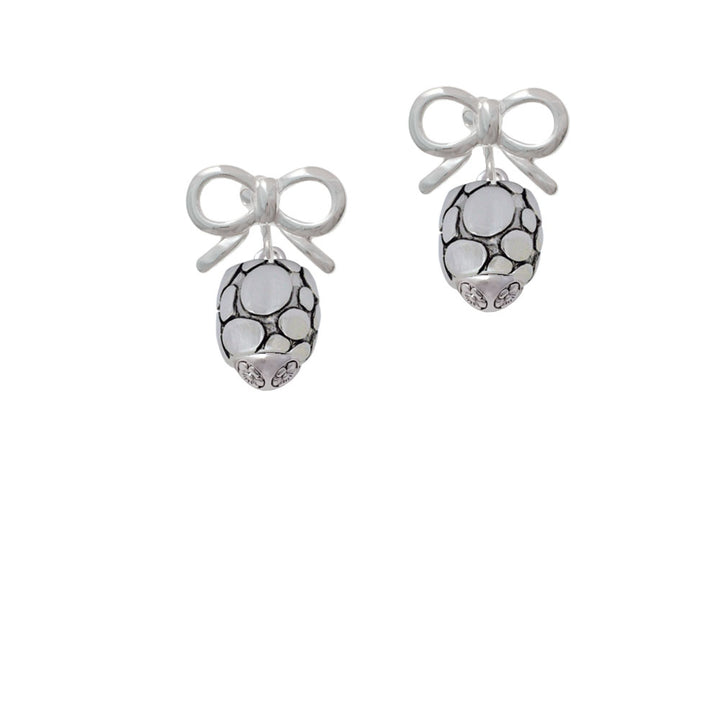 Flat Pebbles Spinner Crystal Clip On Earrings Image 9