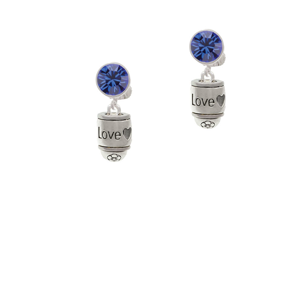 Love Forever Spinner Crystal Clip On Earrings Image 7