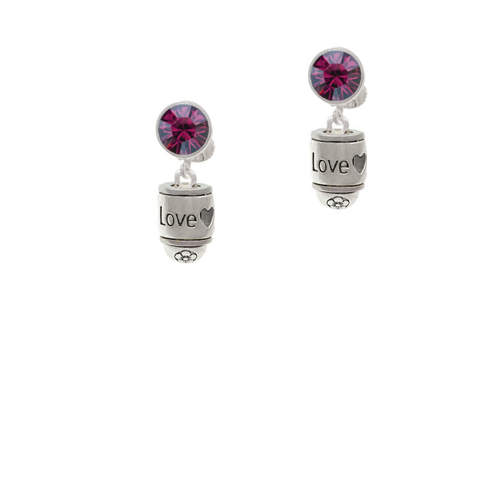 Love Forever Spinner Crystal Clip On Earrings Image 8