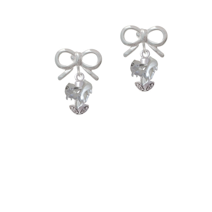 Dolphins Spinner Crystal Clip On Earrings Image 9