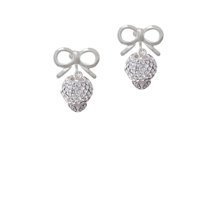 Clear Crystal Sparkle Spinner Crystal Clip On Earrings Image 9