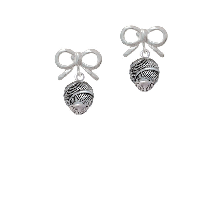 Silver Tone Feather Spinner Crystal Clip On Earrings Image 9