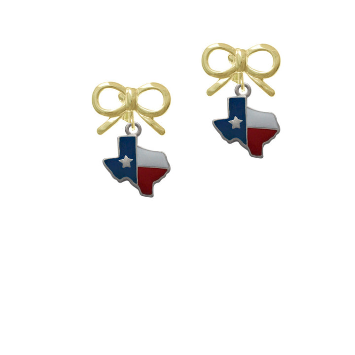 Enamel Lone Star Texas Crystal Clip On Earrings Image 10