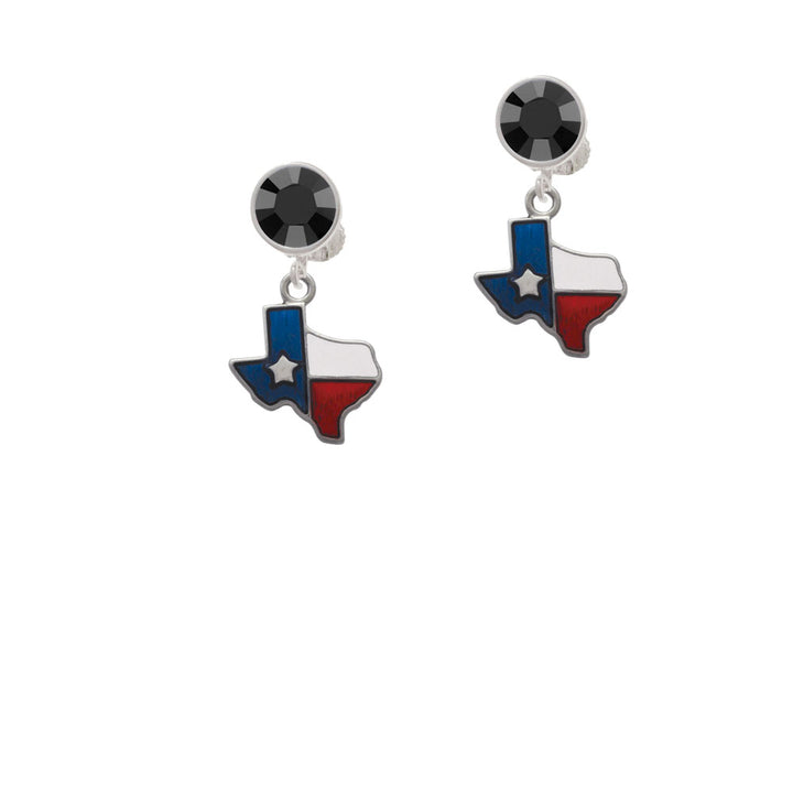 Texas - Lone Star Glass Crystal Clip On Earrings Image 3