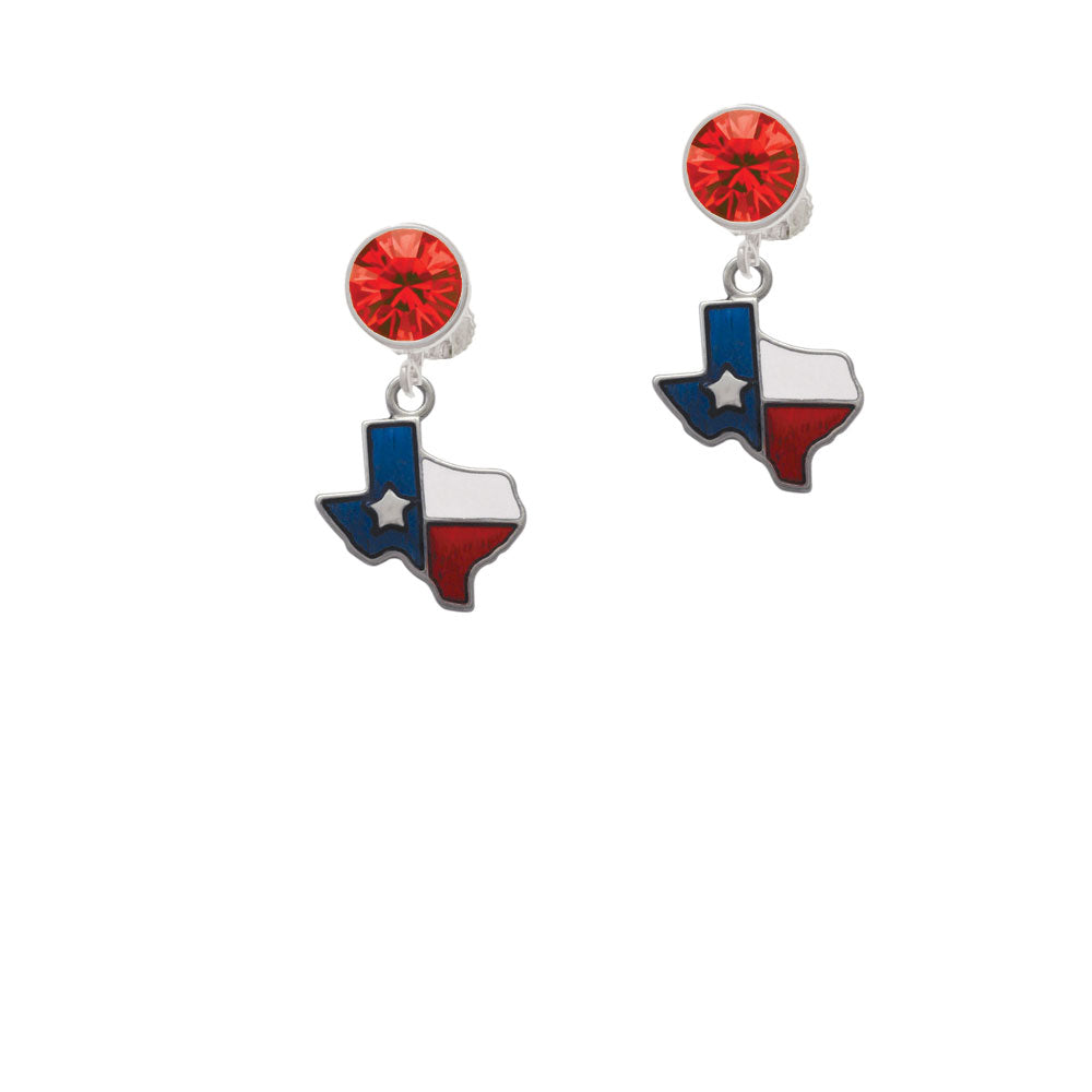 Texas - Lone Star Glass Crystal Clip On Earrings Image 4