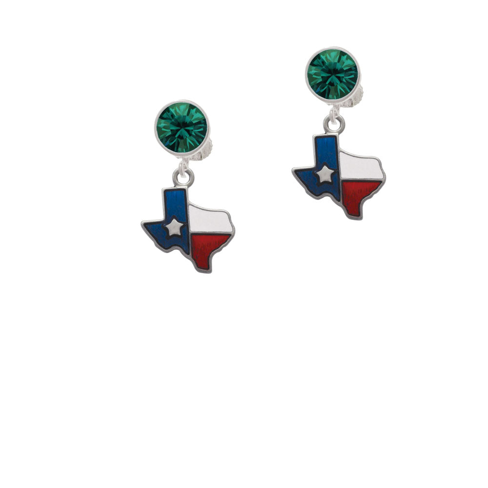 Texas - Lone Star Glass Crystal Clip On Earrings Image 6