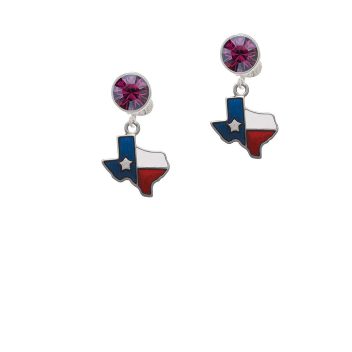 Texas - Lone Star Glass Crystal Clip On Earrings Image 8