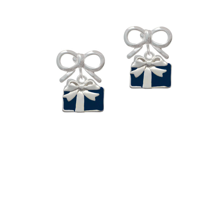 Blue Present Crystal Clip On Earrings Image 9