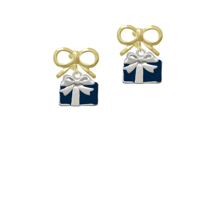 Blue Present Crystal Clip On Earrings Image 10