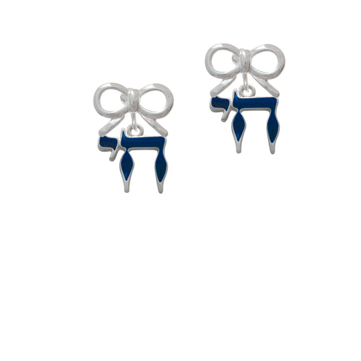 Enamel Blue Chai Crystal Clip On Earrings Image 9