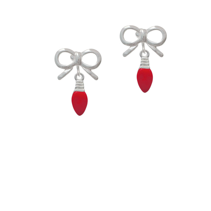 Red Christmas Light Crystal Clip On Earrings Image 9