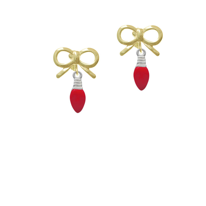 Red Christmas Light Crystal Clip On Earrings Image 10