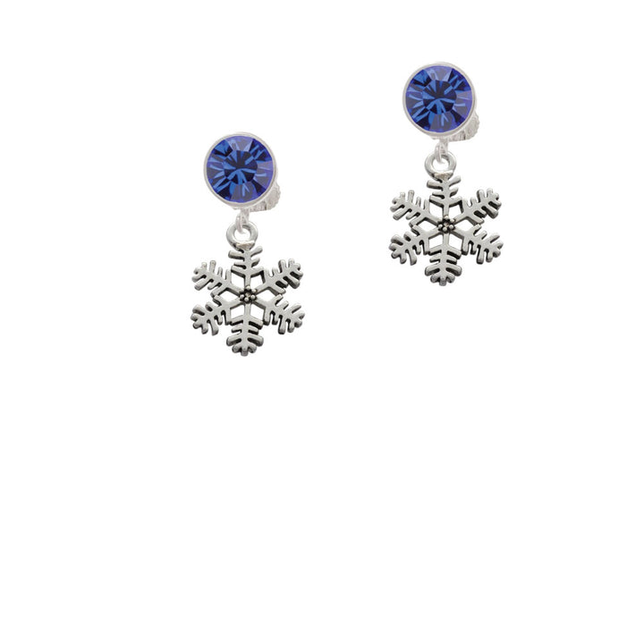 Snowflake Crystal Clip On Earrings Image 7