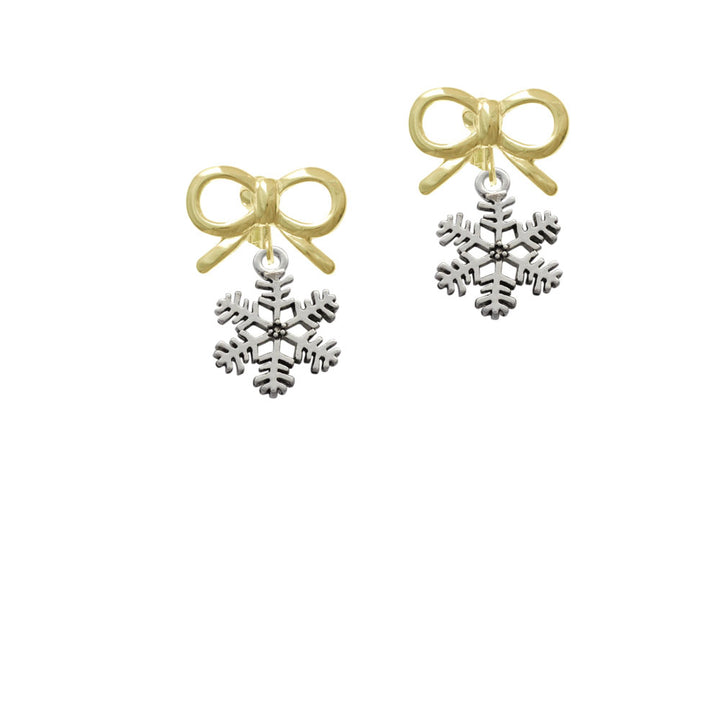 Snowflake Crystal Clip On Earrings Image 10