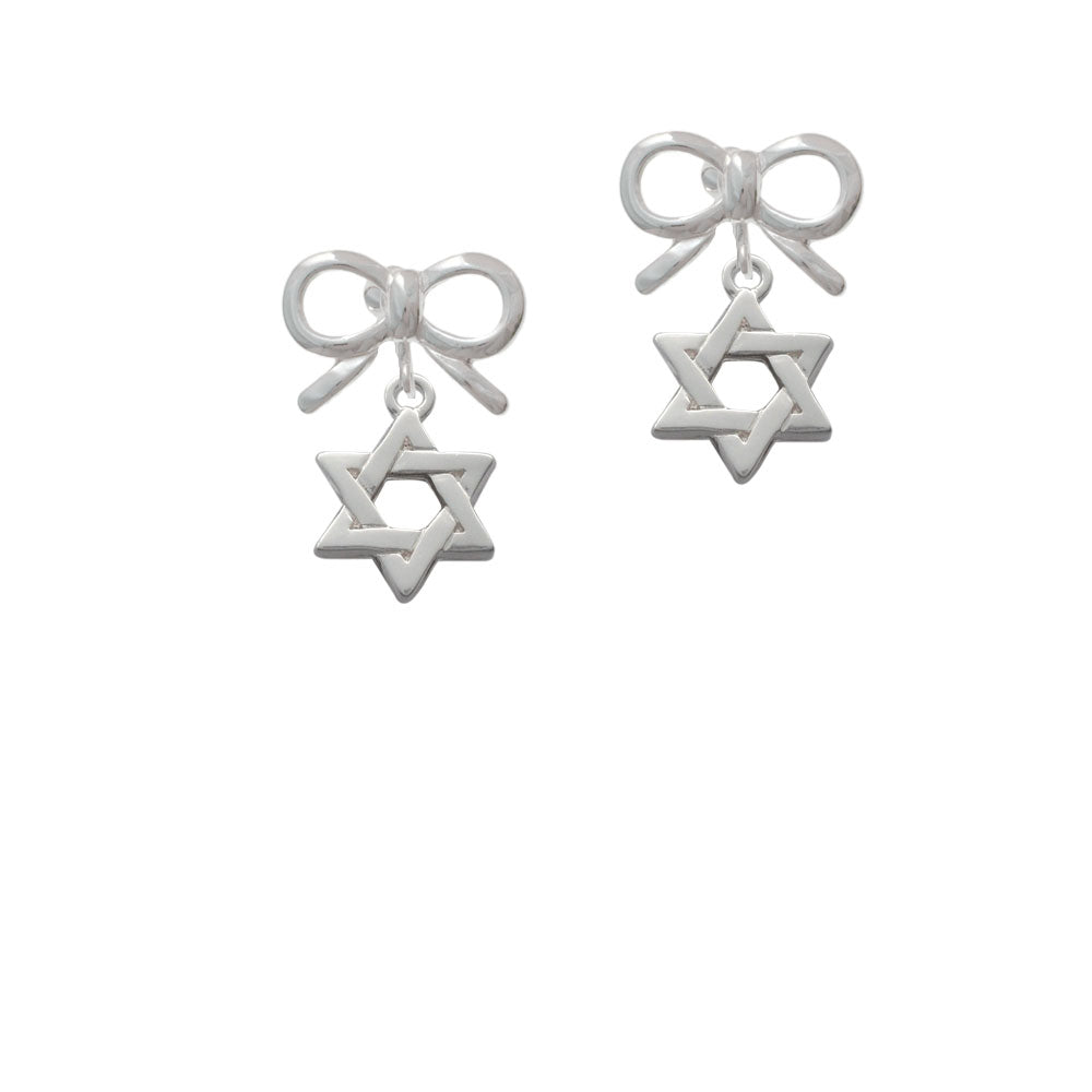 Star Of David Crystal Clip On Earrings Image 9