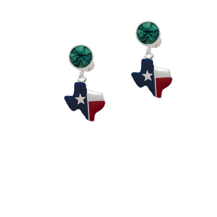 Red and Blue Texas Crystal Clip On Earrings Image 6