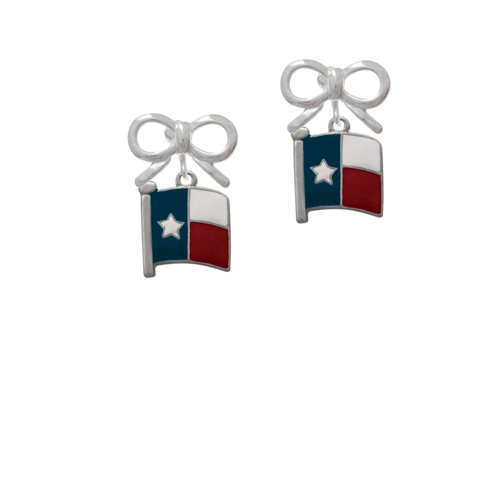 Texas Flag - Lone Star Crystal Clip On Earrings Image 9