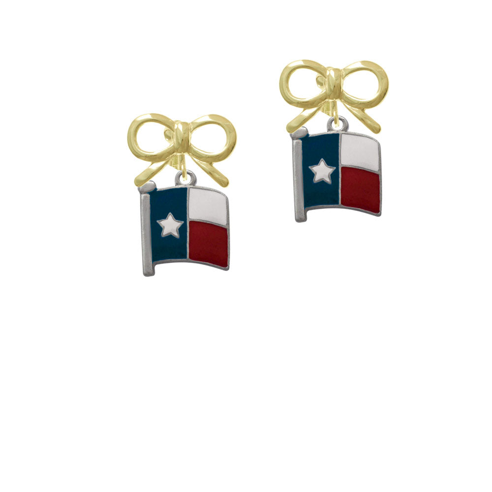 Texas Flag - Lone Star Crystal Clip On Earrings Image 10