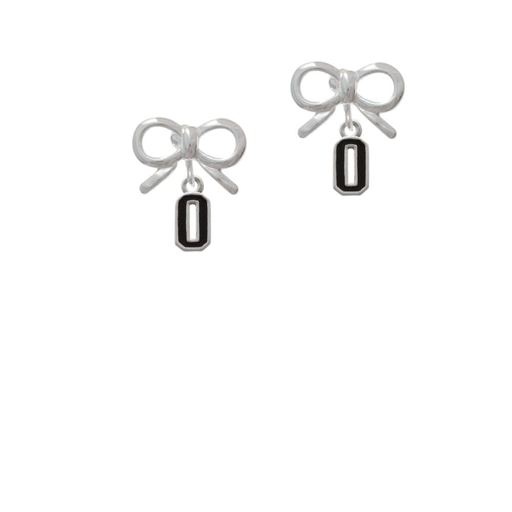 Black Number - 0 Crystal Clip On Earrings Image 9