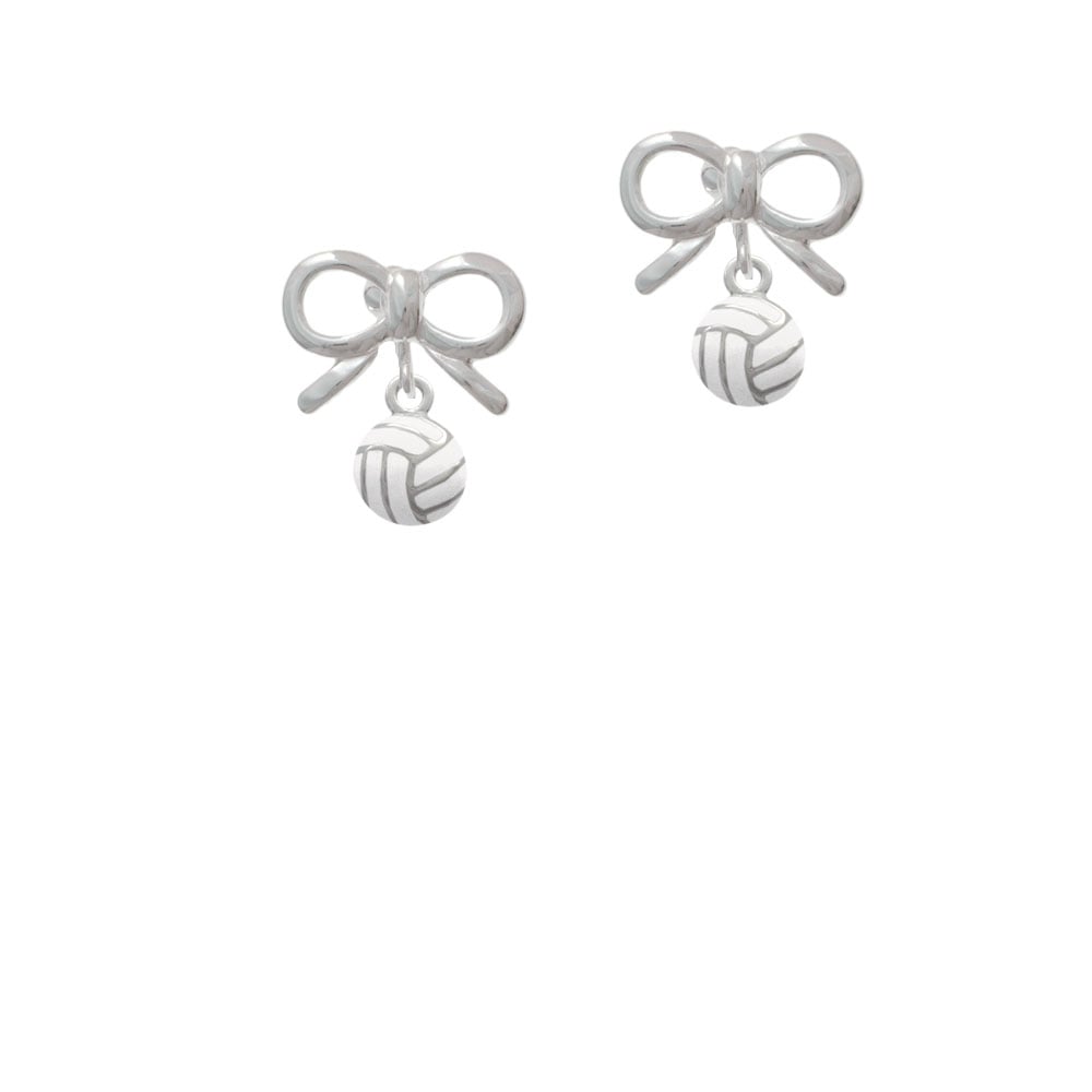 Mini Enamel Volleyball Crystal Clip On Earrings Image 9