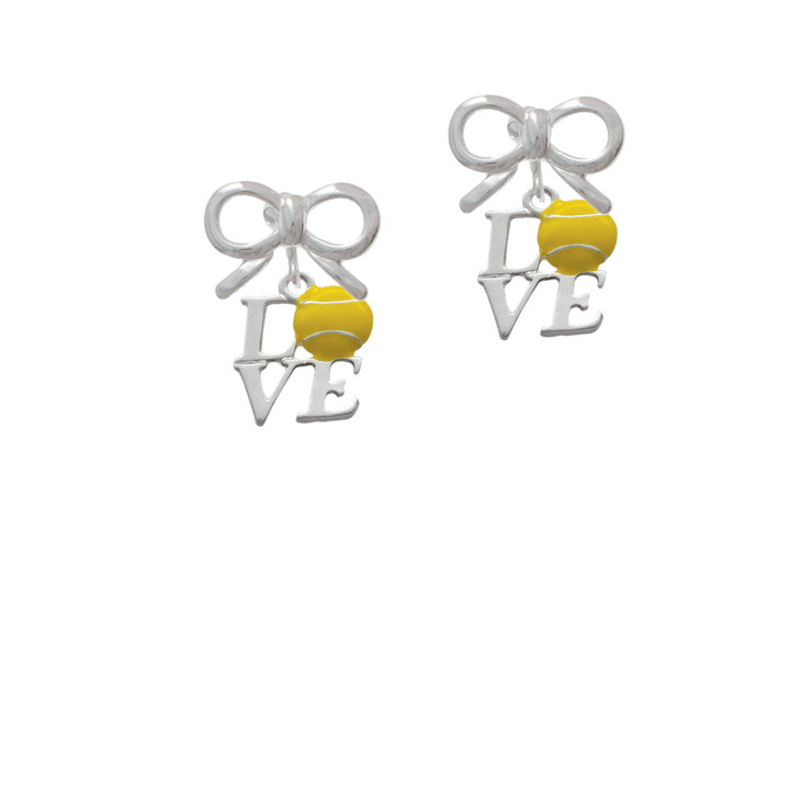 Love with Tennis Ball Crystal Clip On Earrings Image 9