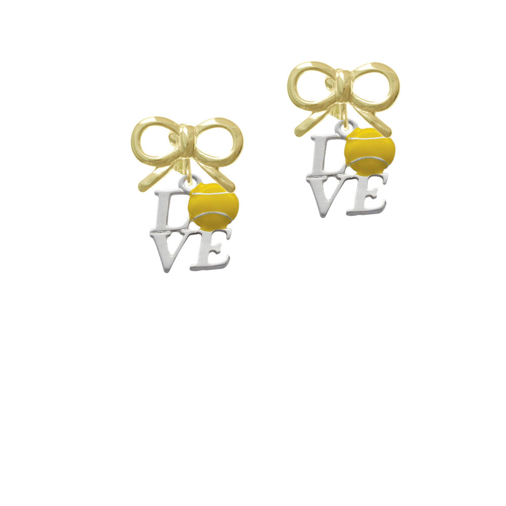 Love with Tennis Ball Crystal Clip On Earrings Image 10