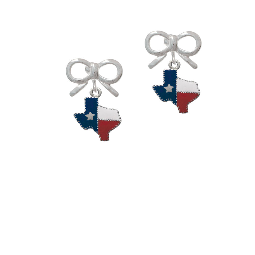 Texas with Rope Border Crystal Clip On Earrings Image 9