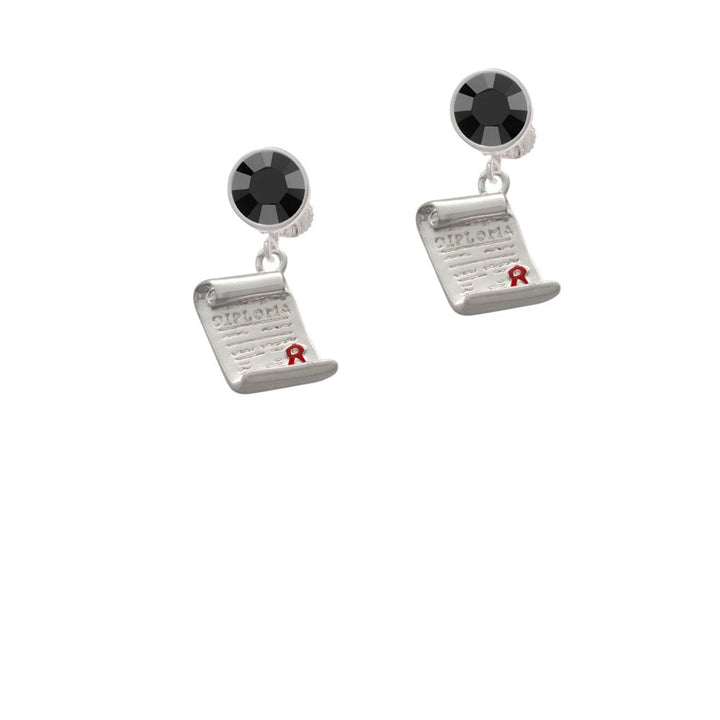 Diploma Crystal Clip On Earrings Image 3