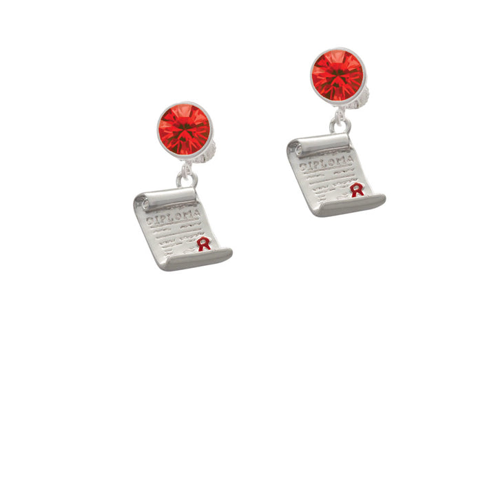 Diploma Crystal Clip On Earrings Image 4