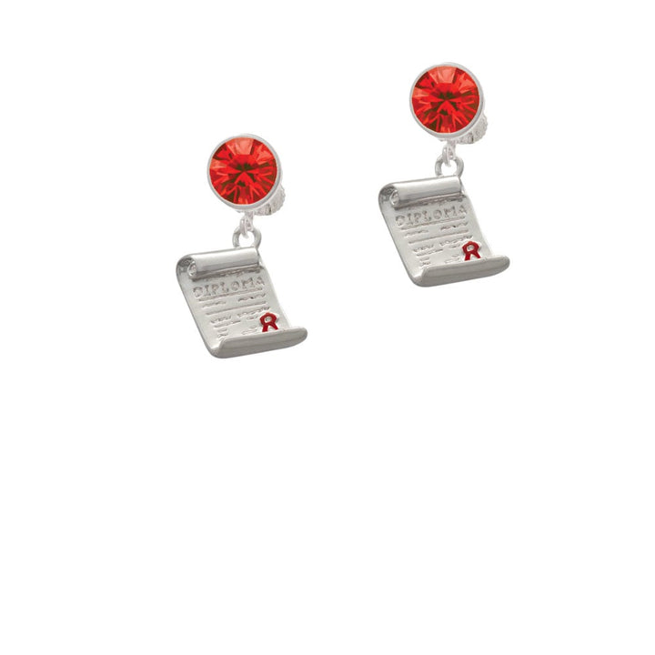 Diploma Crystal Clip On Earrings Image 1