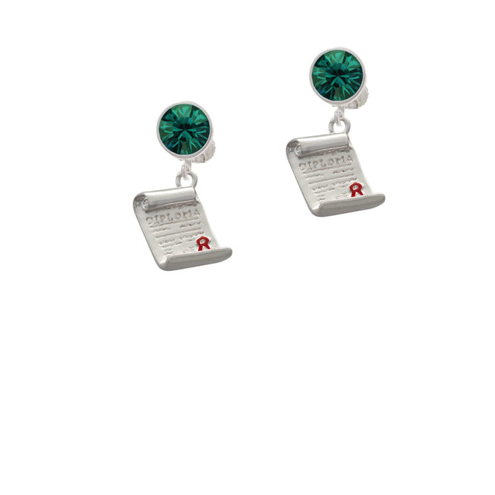 Diploma Crystal Clip On Earrings Image 6