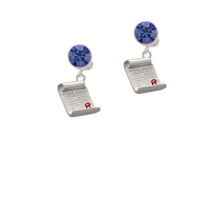 Diploma Crystal Clip On Earrings Image 7