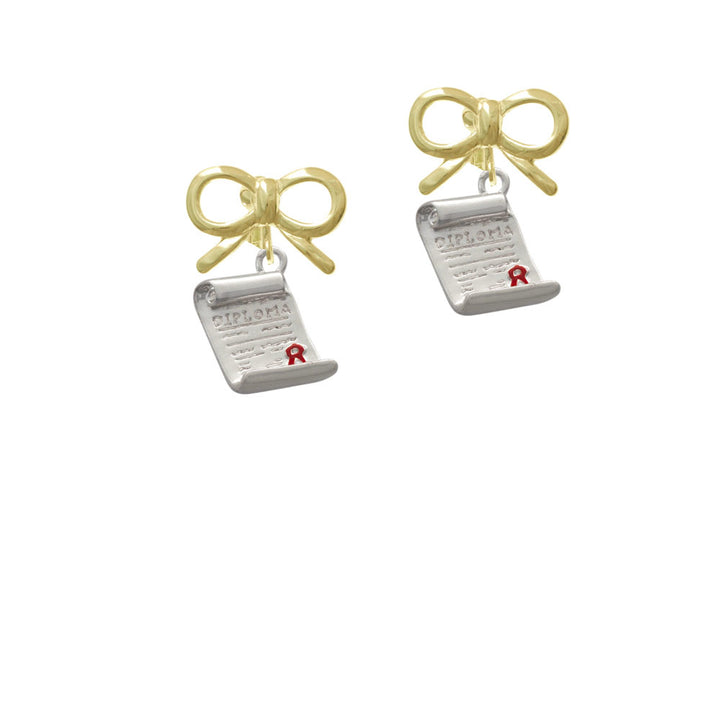 Diploma Crystal Clip On Earrings Image 10