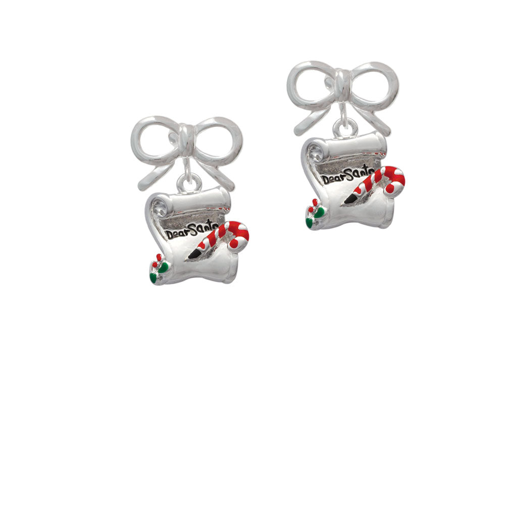 Dear Santa Letter Crystal Clip On Earrings Image 9