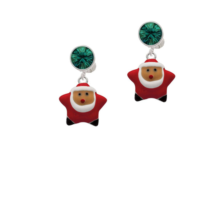 Star Santa Crystal Clip On Earrings Image 6