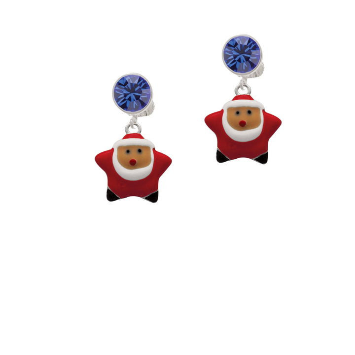 Star Santa Crystal Clip On Earrings Image 7