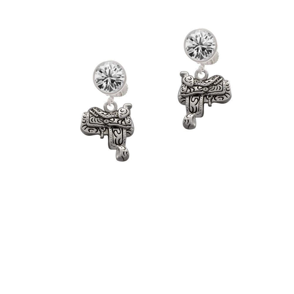 Saddle Crystal Clip On Earrings Image 2