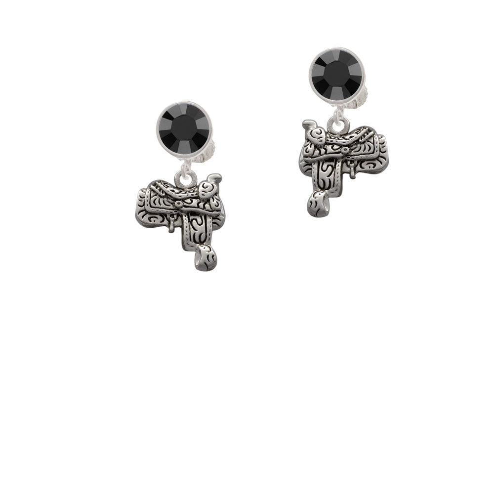 Saddle Crystal Clip On Earrings Image 3