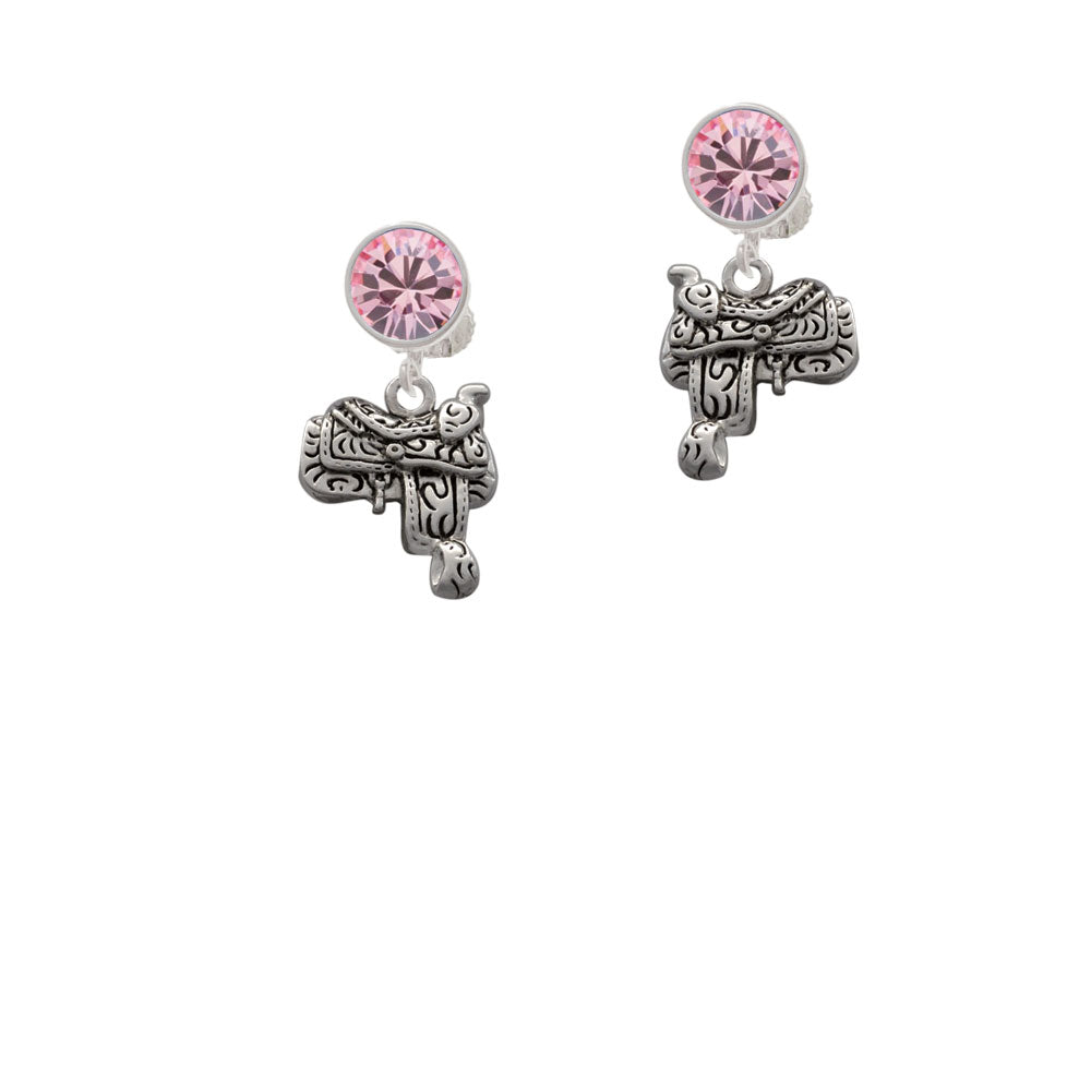 Saddle Crystal Clip On Earrings Image 4